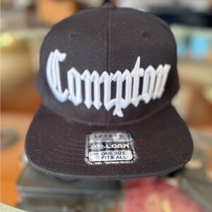 Black Compton Snapback Baseball Hat Cap Men’s One Size